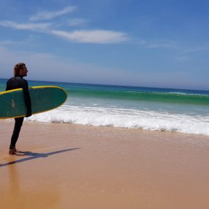 longboard surfing beach portugal surf ocean waves sea